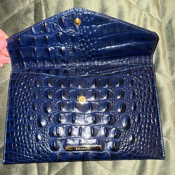 BRAHMIN Envelope Clutch - Navy/Black - Picture 5 of 7